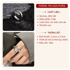 Nhẫn đính đá hình rắn TT152