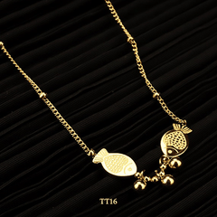 Lắc chân titan hình cá phong cách unisex thời trang Hàn Quốc TT16