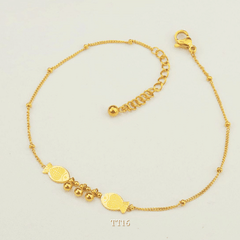 Lắc chân titan hình cá phong cách unisex thời trang Hàn Quốc TT16