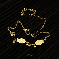 Lắc chân titan hình cá phong cách unisex thời trang Hàn Quốc TT16