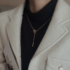 Dây chuyền titan vuông không đen nữ basic thời trang nữ tính TT17