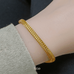 Vòng tay titan không đen gỉ dạng vẩy cá thời trang unisex  TT20
