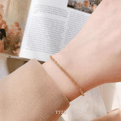 Vòng tay titan không đen gỉ basic thời trang unisex hottrend TT22