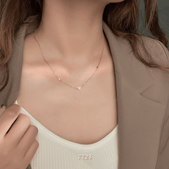 Dây chuyền titan không đen gỉ mặt tim sợi mỏng nữ tính TT23