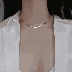 Dây chuyền titan bảng lớn dạng basic phụ kiện thời trang unisex TT27