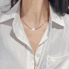 Dây chuyền titan bảng lớn dạng basic phụ kiện thời trang unisex TT27