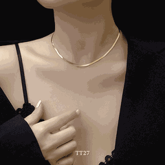 Dây chuyền titan bảng lớn dạng basic phụ kiện thời trang unisex TT27