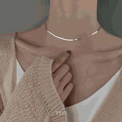 Dây chuyền titan bảng lớn dạng basic phụ kiện thời trang unisex TT27