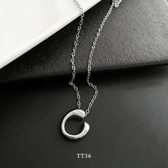 Dây chuyền nữ hình học titan không đen gỉ cá tính thời trang unisex TT36