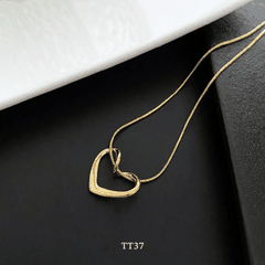 Dây chuyền nữ hình tim titan không đen gỉ phong cách unisex TT37