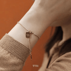 [KHÔNG ĐEN GỈ] Vòng tay thép Titan Unisex thiết kế họa tiết GOOD LUCK thời trang Hàn Quốc TT51