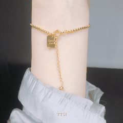 [KHÔNG ĐEN GỈ] Vòng tay thép Titan Unisex thiết kế họa tiết GOOD LUCK thời trang Hàn Quốc TT51