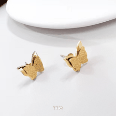 Bông tai mạ vàng nữ hình hồ điệp 2 lớp sang trọng phong cách Hàn Quốc - TT58