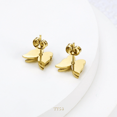 Bông tai mạ vàng nữ hình hồ điệp 2 lớp sang trọng phong cách Hàn Quốc - TT58