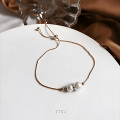 [KHÔNG ĐEN GỈ] Vòng tay thép Titan phối ngọc trai nhân tạo cao cấp phụ kiện thời trang - TT63
