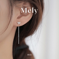 Bông tai nữ hình hoa đính đá pha lê phụ kiện trang sức cao cấp B114 (1 chiếc)