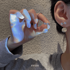 Bông tai nơ đính đá thời trang nữ tính dịu dàng Mely VV100