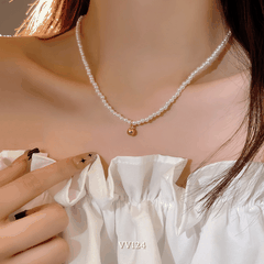 Dây chuyền ngọc trai nhân tạo loại hạt nhỏ phong cách Basic thời trang - VV124