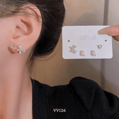 Set Bông tai nữ hình bướm đính đá phụ kiện trang sức xinh đẹp VV126