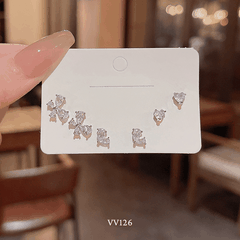 Set Bông tai nữ hình bướm đính đá phụ kiện trang sức xinh đẹp VV126