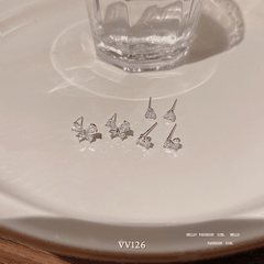 Set Bông tai nữ hình bướm đính đá phụ kiện trang sức xinh đẹp VV126