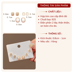Set bông tai đính đá VV180