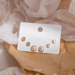 Set bông tai đính đá VV180