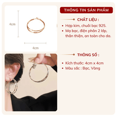 Bông tai dạng khoen tròn VV181