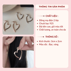 Bông tai hình tim VV184