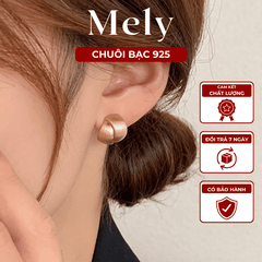 Bông tai xoắn mạ vàng VV186