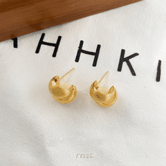Bông tai xoắn mạ vàng VV186