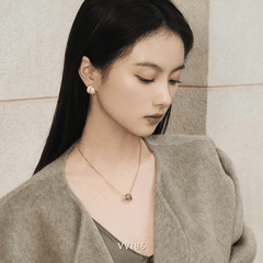 Bông tai xoắn mạ vàng VV186