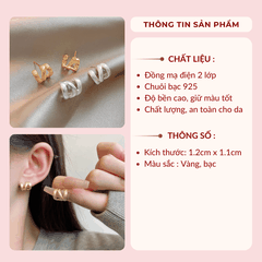 Bông tai chuôi bạc 925 VV177