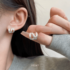 Bông tai chuôi bạc 925 VV177
