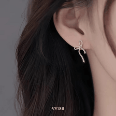 Bông tai nơ đơn giản VV188