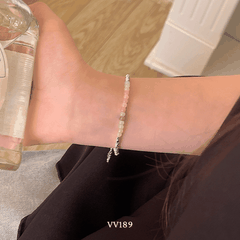 Vòng tay hạt đá nhiều màu VV189