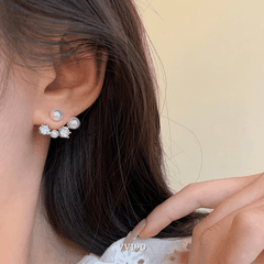 Bông tai ôm vành tai đính đá VV190