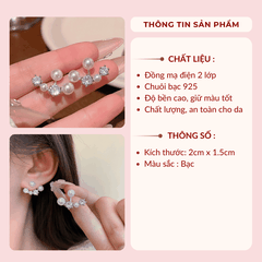 Bông tai ôm vành tai đính đá VV190