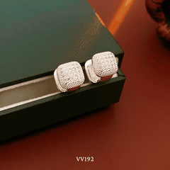 Bông tai vuông đính đá lớn VV192
