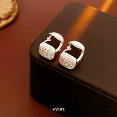 Bông tai vuông đính đá lớn VV192