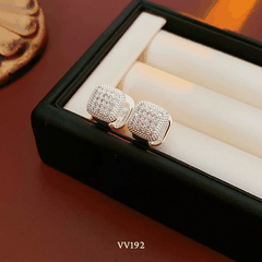 Bông tai vuông đính đá lớn VV192