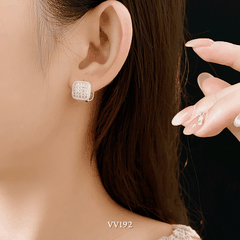Bông tai vuông đính đá lớn VV192