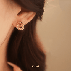 Bông tai xoắn đơn giản VV195