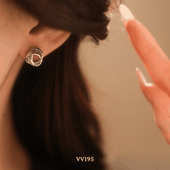 Bông tai xoắn đơn giản VV195