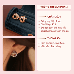 Bông tai xoắn đơn giản VV195