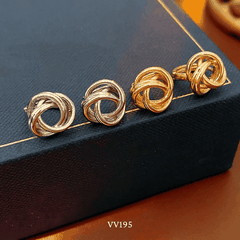 Bông tai xoắn đơn giản VV195