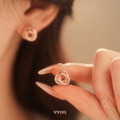 Bông tai xoắn đơn giản VV195