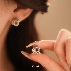 Bông tai xoắn đơn giản VV195