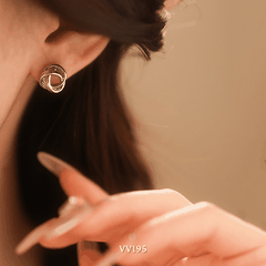 Bông tai xoắn đơn giản VV195