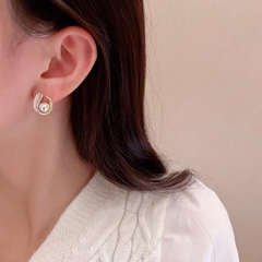 Bông tai hoa nụ trắng chuôi bạc 925 sang trọng phá cách kiểu dáng Hàn Quốc dành cho nữ VV48